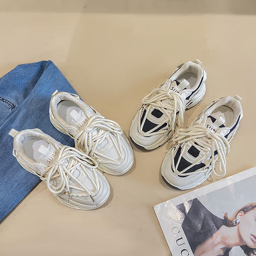 「两款配色！ins风」2023厚底老爹鞋女厚底街拍运动鞋ins潮休闲女鞋 商品图2