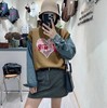 女爱心拼接卫衣9866 商品缩略图0