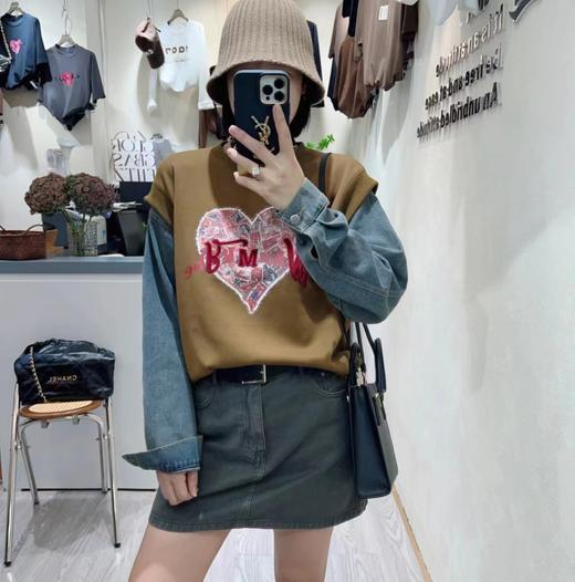 女爱心拼接卫衣9866 商品图0