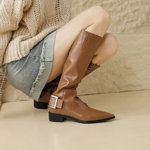 贵气优雅，尖头骑士靴HB-Z979 商品图1