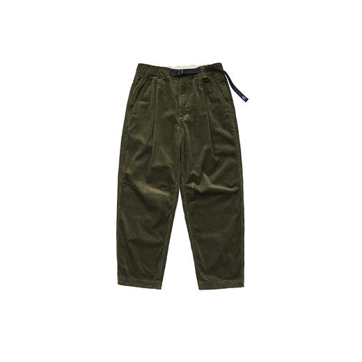 吃茶去chichaqu重磅粗坑灯芯绒卡扣锥形单褶长裤 商品图2