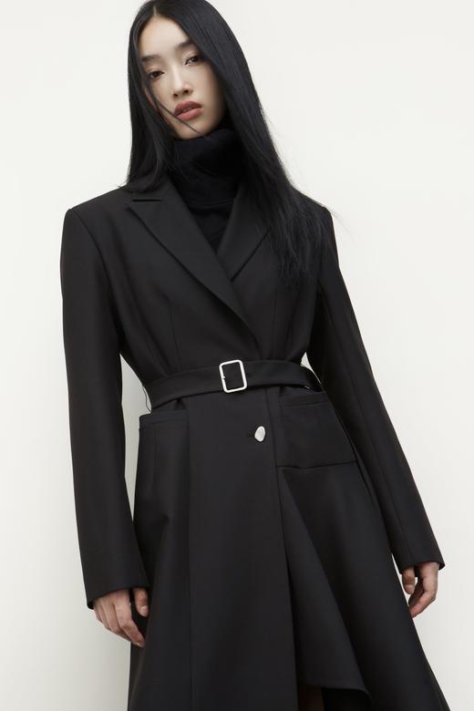 长款不规则西装风衣 商品图1