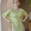 【限时秒】YOGACODE【火树银花系列】半袖长款宽松瑜伽服罩衫YCDST616 商品缩略图2