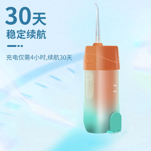 【齿间残留 一冲即净】CB便携冲牙器2.0 可伸缩水箱拆卸易清洗 IPX7级全身防水  3档调节 亮白牙齿 便携式不伤牙 商品图5