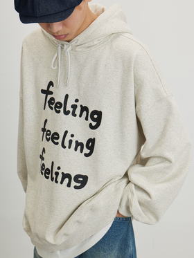 CryingCenter  feeling印花秋冬连帽男女卫衣宽松版型 哭喊中心