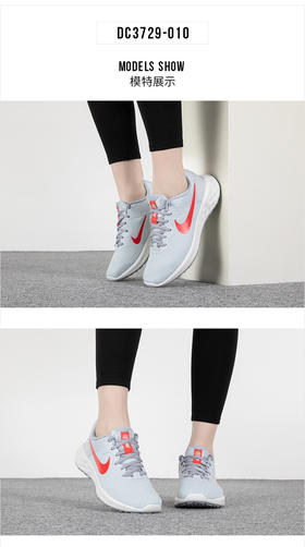 耐克（NIKE）女鞋2023秋季新款低帮革命6网面休闲透气轻便耐磨减震运动跑步鞋 DC3729-010 白红/偏小半码