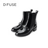 Dfuse迪芙斯冬季新款圆头短靴哥特风切尔西靴女DF34116009 商品缩略图6