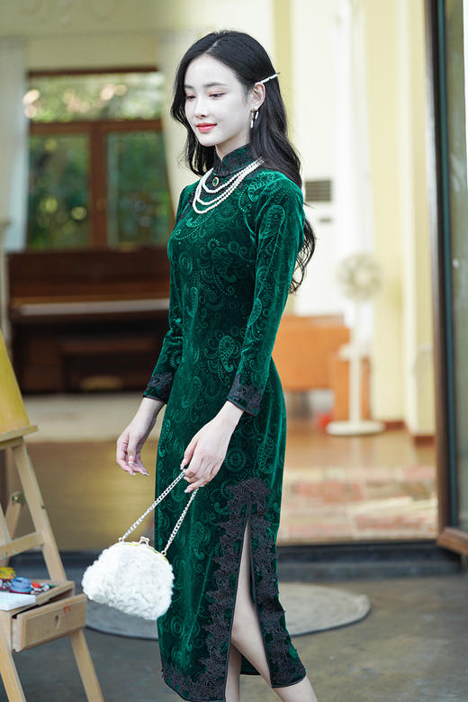 逸红颜明月优选#小高定系列『绿宝石』知否知否，应是绿肥红瘦！贵气古典美学穿搭！ 商品图12