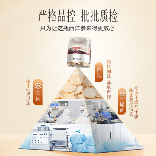 【官方正品】云南白药七花西洋参片90g花旗参含片10mm中大片可泡水泡茶吉林西洋参主根切片 商品图7