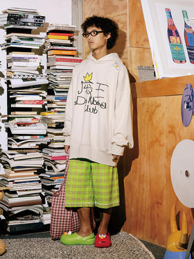 cryingcenter 废王系列连帽运动衫可爱休闲宽松情侣 哭喊中心