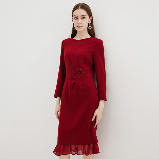 EITIE爱特爱冬季新款气质大方连衣裙礼服7277902 商品图8