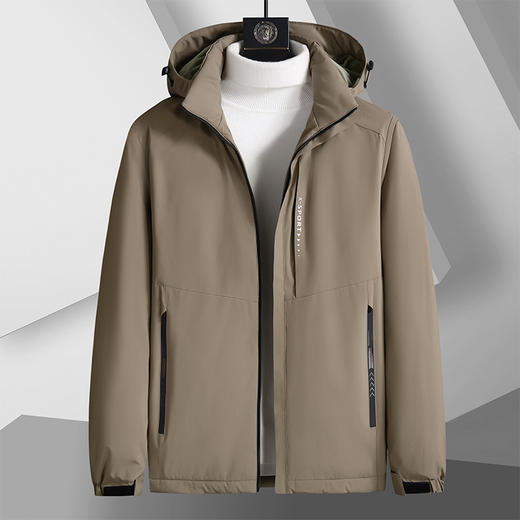 【新款DK】大依优型大码棉衣可脱卸帽男宽松加肥加大码上衣夹克胖子棉服男士厚外套 商品图2