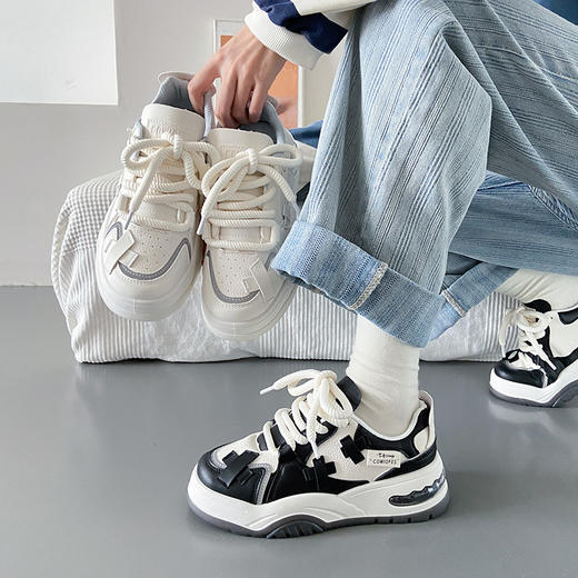 「两款配色！厚底款」2023秋季新款厚底小白鞋 韩版休闲运动板鞋ins潮学生女鞋 商品图3