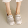 西村名物2023秋季新品圆头平底粗跟深口鞋舒适乐福鞋T23AM12421 商品缩略图1