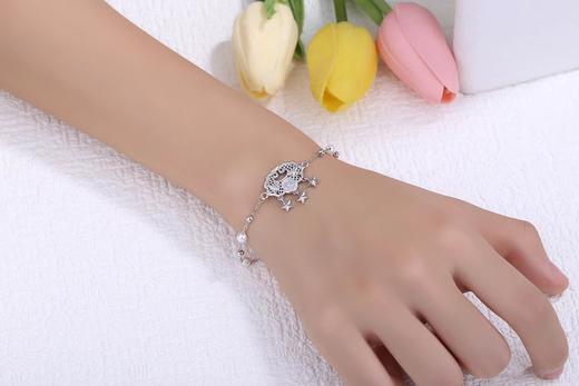 特色纯银亲子款橄榄枝平安锁 商品图7