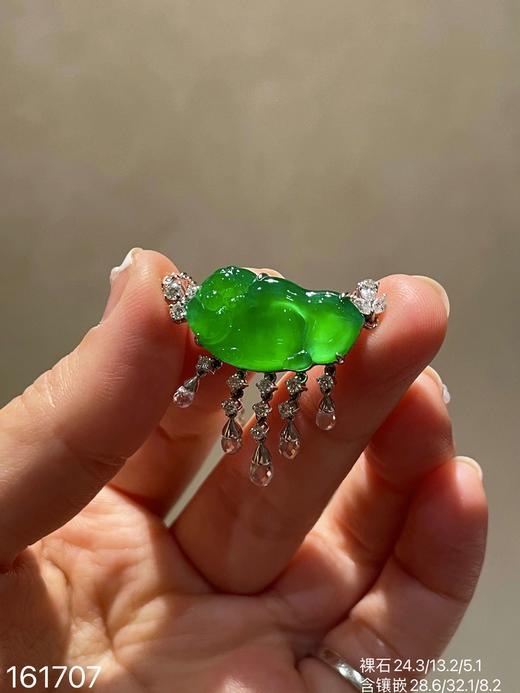 老坑玻璃种金鱼锁骨链【161707】具体价格 微信咨询 商品图6