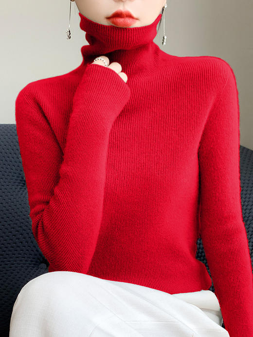 韩版长袖毛衣内搭修身高领打底衫QH-AL733555209533 商品图3