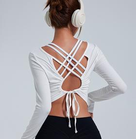 【限时秒】YOGACODE【火树银花系列】宽松运动上衣瑜伽服长袖YCDSL628（无胸垫）