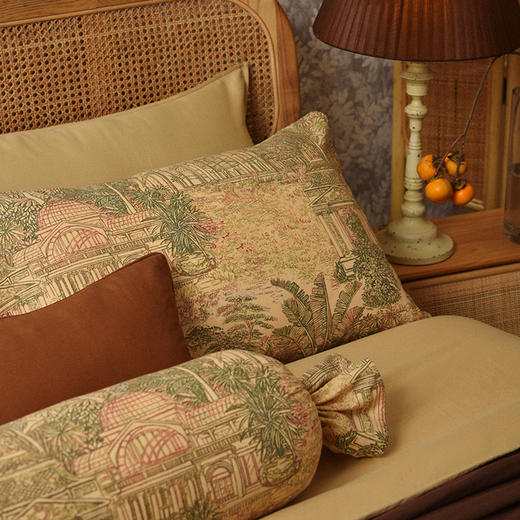 椰林绿意四件套全棉纯棉床单被罩枕头床品轻奢高级感 商品图3