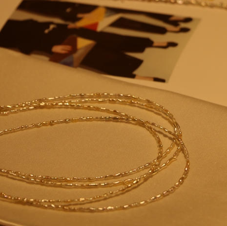 甄珠贝 无核澳白keshi项链 白金色或白色氛围感 秋冬百搭款 1.5-2mm 商品图0