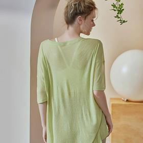 【限时秒】YOGACODE【火树银花系列】半袖长款宽松瑜伽服罩衫YCDST616