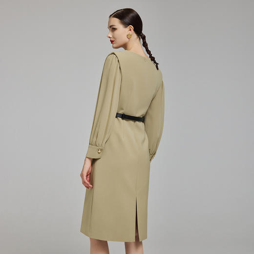 NG834斯尔丽2023秋季立新款体袖玻璃纱袖子时尚职场韩版名媛气质连衣裙 商品图1