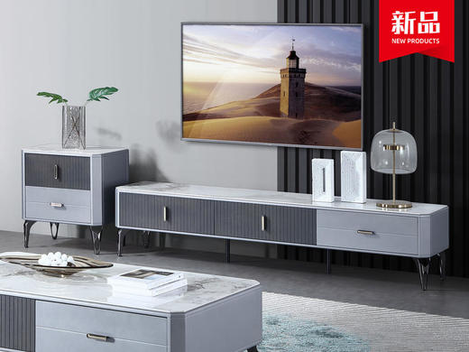 金简 现代简约 电视柜新西兰松木，环保E1板，碳素钢脚，香亲儿岩板[免费送装，偏远地区除外] 商品图0