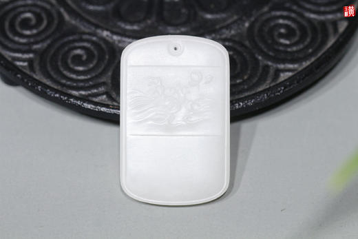 和田羊脂白玉【吉祥如意】吊坠 商品图1