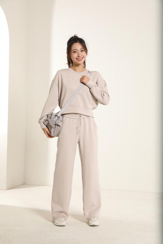 哈瓦塔直通抽绳加厚秋装休闲运动裤 H321152 商品图8