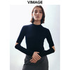 VIMAGE纬漫纪冬季新款洋气修身设计感款针织衫上衣V2013621 商品缩略图0