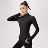 跃牌【瑜见伽人系列】弹力修身透气速干跑步健身服运动上衣半拉链长袖 YE6064 （无胸垫） 商品缩略图7