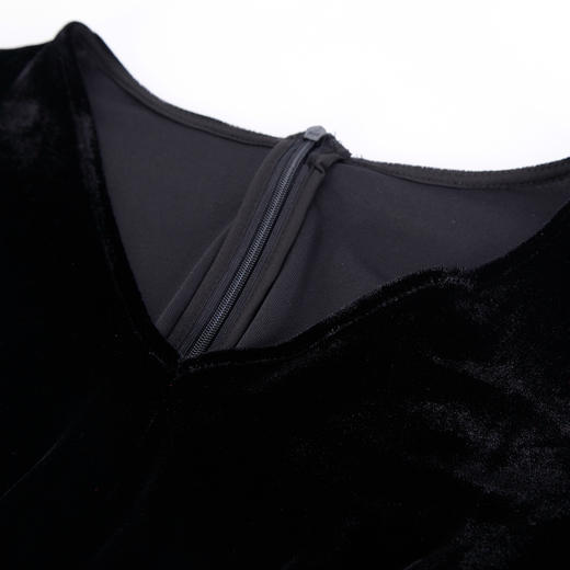 NG862斯尔丽2023秋季新款金丝绒收腰显瘦连衣裙 商品图4