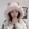 【韩版风格设计，轻松搭配各种服饰！】新款甜美可爱耳朵毛绒针织雷锋帽女冬季韩版保暖防寒加绒护耳帽子lm 商品缩略图5