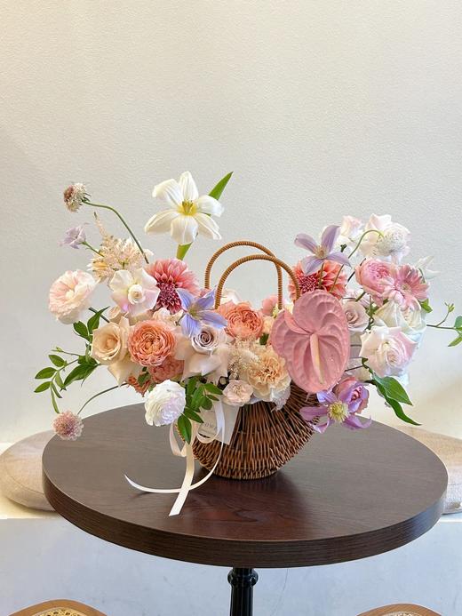 【新款】藤编半月花篮（直径20径深12高度30） 商品图5