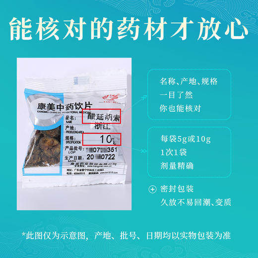 醋延胡索/醋元胡 康美中药饮片 独立小包装 商品图5