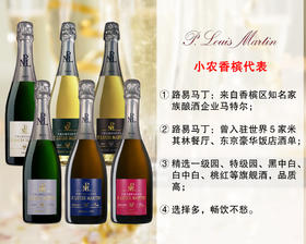 【现货促销，仅限6套】小农香槟代表：路易马丁干型香槟（6款可选）