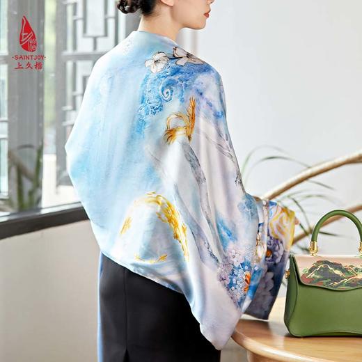 SAINTJOY/上久楷真丝披肩 女式真丝披肩  呦呦鹿鸣 PJS23001 商品图3