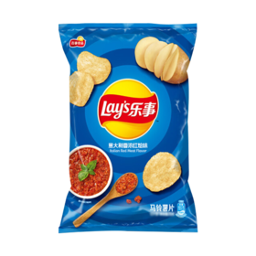 乐事（Lay's） 薯片原味70g多口味可选薯片网红膨化食品居家追剧零食年货节礼包 意大利香浓红烩味70g