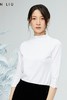 VIVIAN LIU薇薇安刘R2347316秋女装新款七分袖木耳边袖口打底衫 商品缩略图5