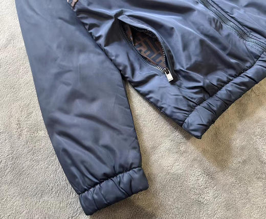 FD 男士 黑徽标印花梭织拼接 休闲棉夹克外套 Z-11088 商品图11