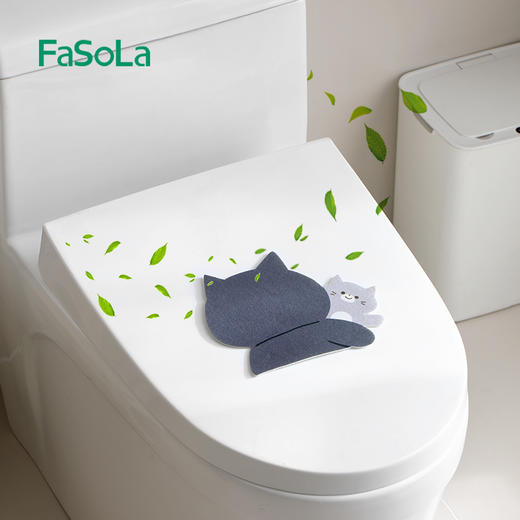FaSoLa马桶除臭贴卡通毛毡马桶贴纸浴室防水香薰除异味座便器装饰贴 商品图2