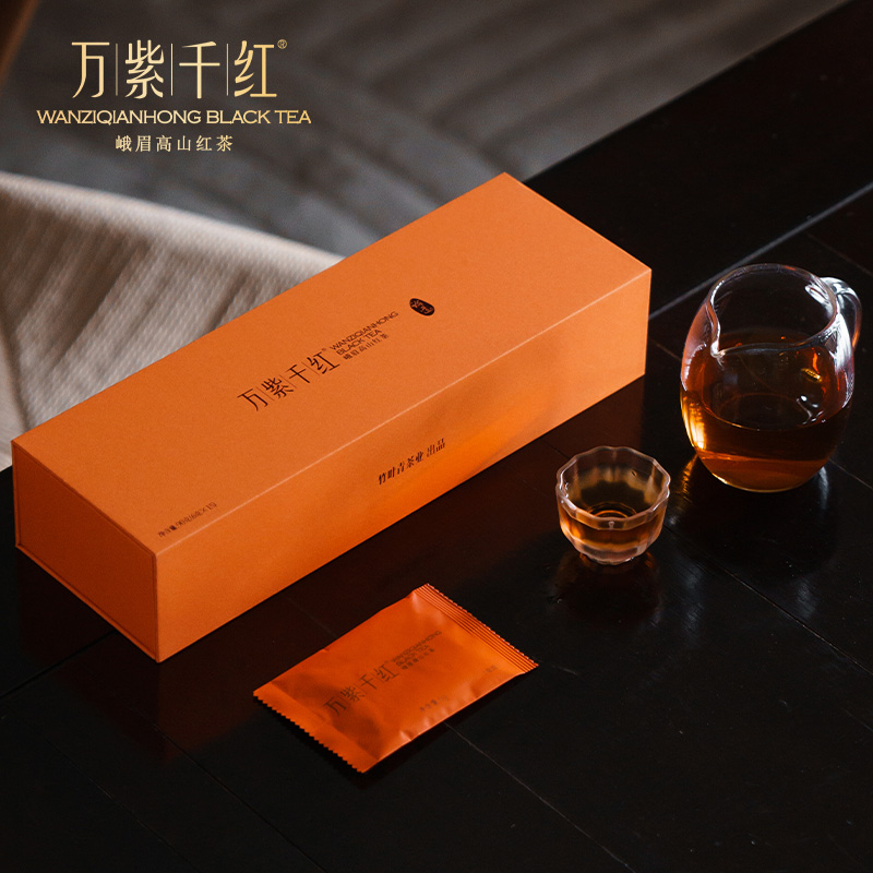 万紫千红茶叶峨眉高山红茶特级(论道)礼盒装90g送礼佳品顺丰包邮