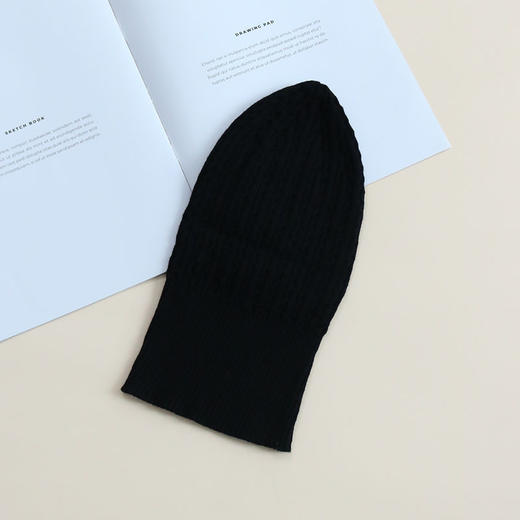 TG-TG04S056秋冬显脸小保暖真丝羊绒针织帽女毛线帽子桑蚕丝大头围月子帽 商品图7