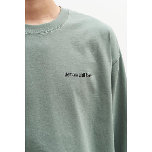 吃茶去chichaqu 后背印花运动人图形 长袖T恤 商品图5