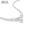 ZEGL碎银子人造大珍珠项链女轻奢小众高级感碎银几两锁骨毛衣颈链 商品缩略图1