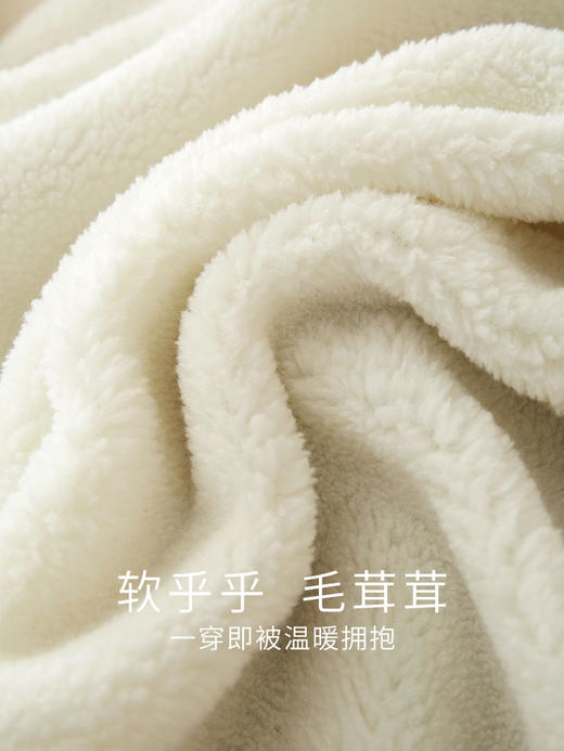 【年终特卖】熙世界猫咪毛巾绣加厚卫衣慵懒风chic圆领仿羊羔毛上衣女2025秋冬 商品图3