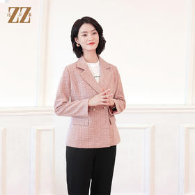 佐尔美秋冬新款 气质小香风上衣外套女E14ZD15