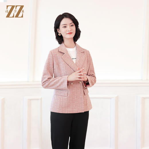 佐尔美秋冬新款 气质小香风上衣外套女E14ZD15 商品图0