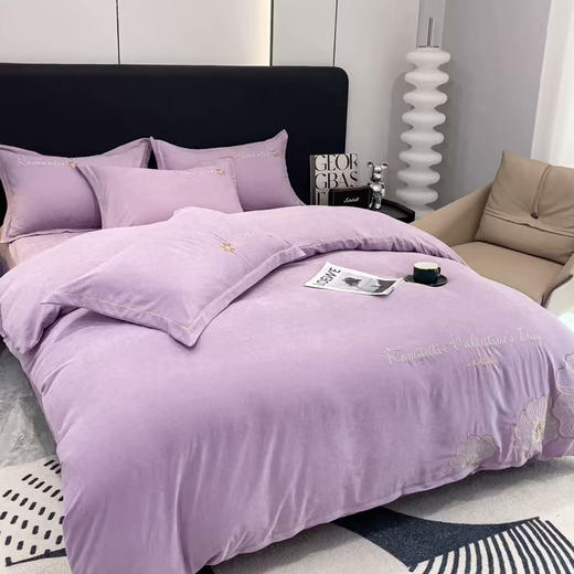 【自营】悠梦嘉居80双锦刺绣四件套2900g（多种款式可选） 商品图8