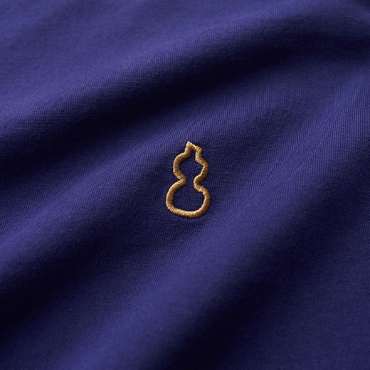 吃茶去chichaqu 全棉圆领刺绣葫芦长袖T恤 商品图6